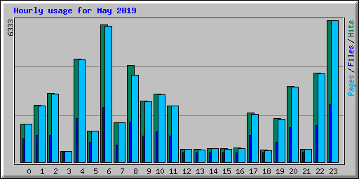 Hourly usage for May 2019